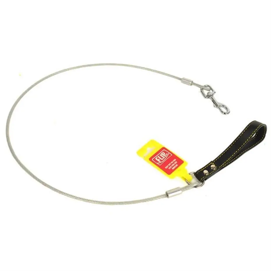 FLİP DERİ TUTMALI ÇELİK HALAT GEZDİRME 3MM-120CM