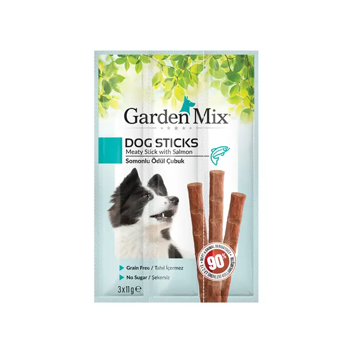 GARDEN MİX SOMONLU TAHILSIZ KÖPEK STİCK ÖDÜLÜ 3X11GR