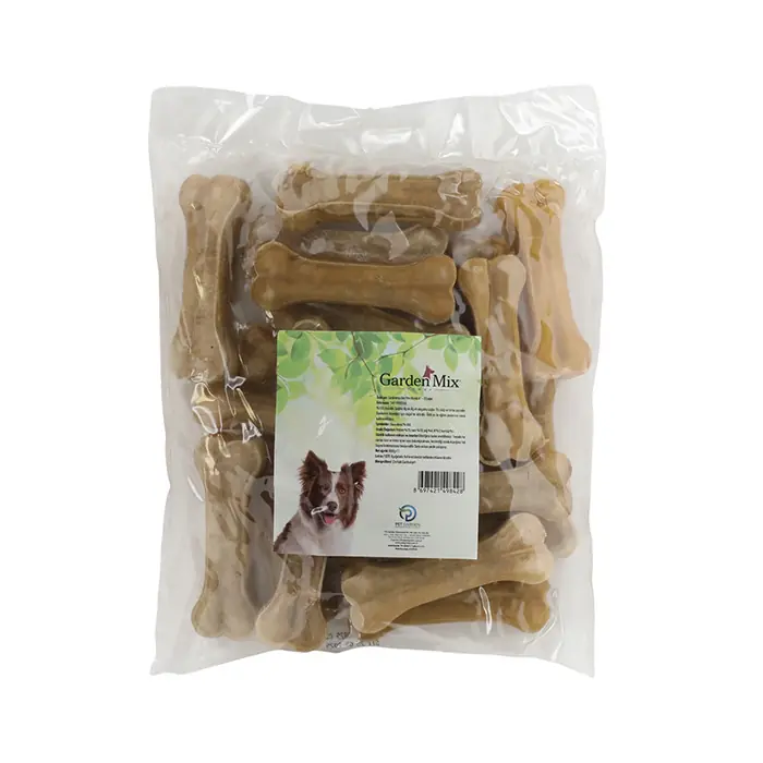 GARDENMİX NATUREL DERİ PRES KEMİK KÖPEK ÖDÜLÜ 10CM 20ADET