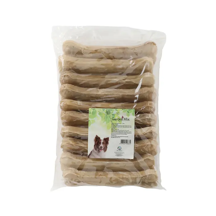 GARDENMİX NATUREL DERİ PRES KEMİK KÖPEK ÖDÜLÜ 21CM 10ADET