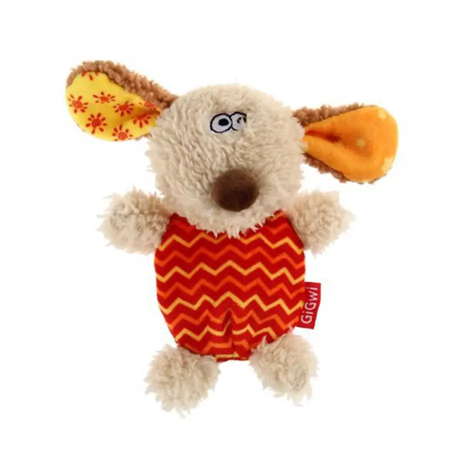 GİGWİ PLUSH FRİENDZ SESLİ FARE GRİ-KIRMIZI KÖPEK OYUNCAĞI