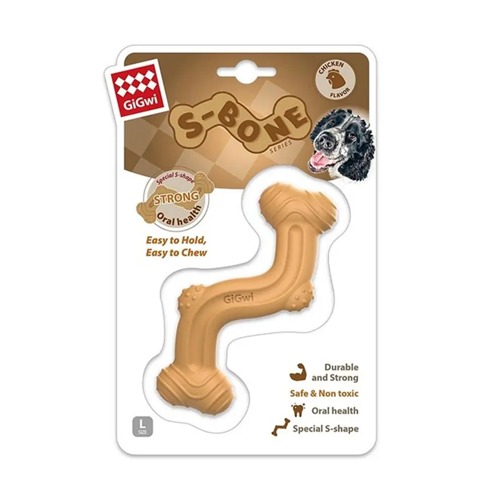 GİGWİ S-BONE KEMİK ŞEKİLLİ AT-GETİR KÖPEK OYUNCAĞI LARGE