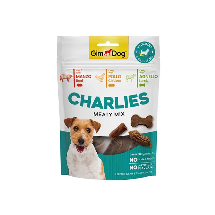 GİMDOG CHARLİES KARIŞIK ETLİ TAHILSIZ VE ŞEKERSİZ KÖPEK ÖDÜL MAMASI 70GR