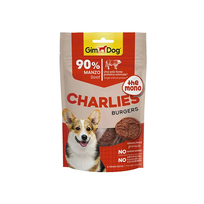 GİMDOG CHARLİES THE MONO SIĞIR ETLİ TAHILSIZ VE ŞEKERSİZ KÖPEK ÖDÜL MAMASI 70GR