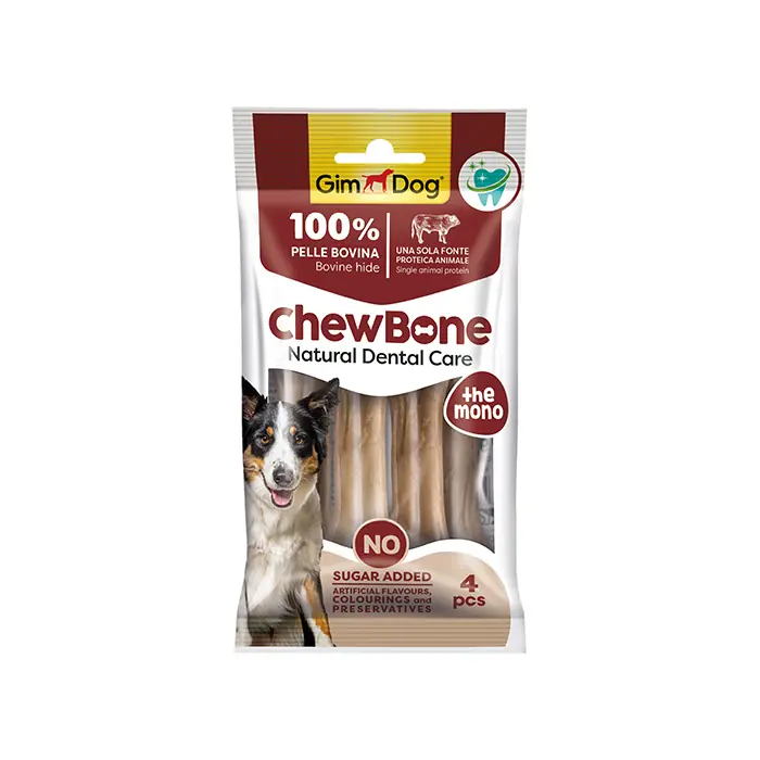 GİMDOG NATUREL CHEW BONES PRESS KÖPEK ÇİĞNEME KEMİĞİ 80GR 4 ADET
