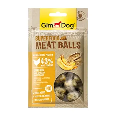 GİMDOG MEAT BALLS MUZLU VE SUSAMLI TAVUK KÖPEK ÖDÜLÜ 70 GR