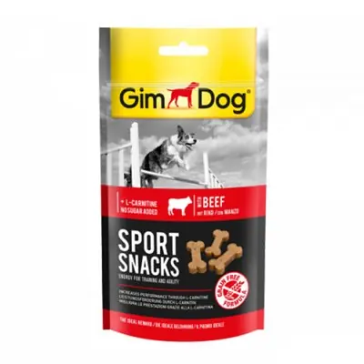GİMDOG SPORT SNACKS SIĞIR ETLİ ÖDÜL TABLET 60 GR.
