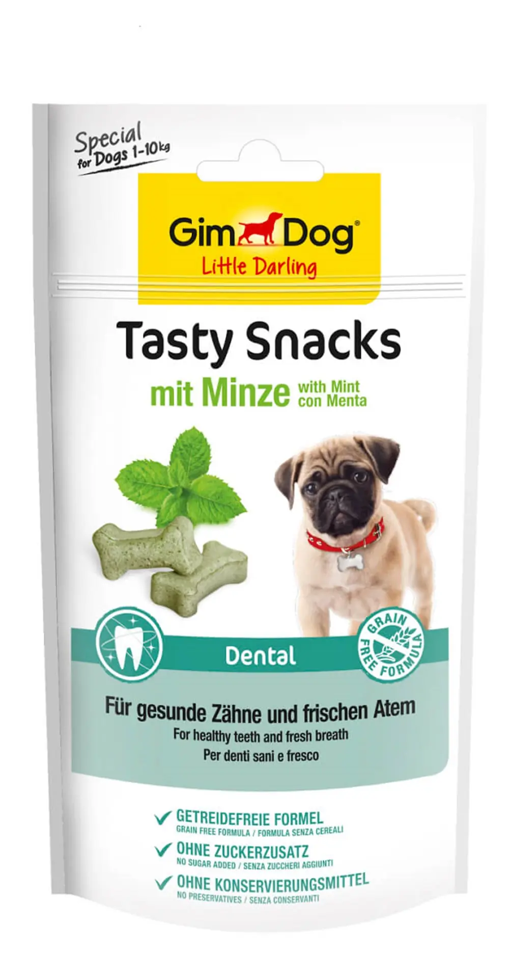 GİMDOG TASTY SNACK MİNT DENTAL NANELİ KÖPEK ÖDÜL TABLETİ 40 GR