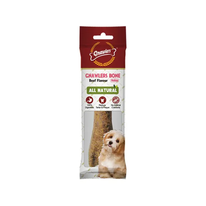 GNAWLERS BEEF BONE BİFTEKLİ KÖPEK ÖDÜL KEMİĞİ 12,5CM 95GR