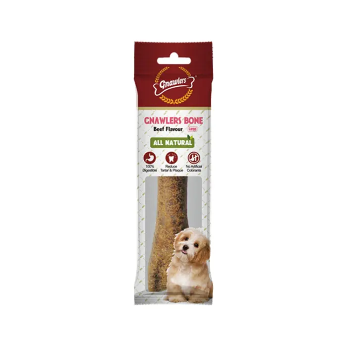 GNAWLERS BEEF BONE BİFTEKLİ KÖPEK ÖDÜL KEMİĞİ 20CM 265 GR