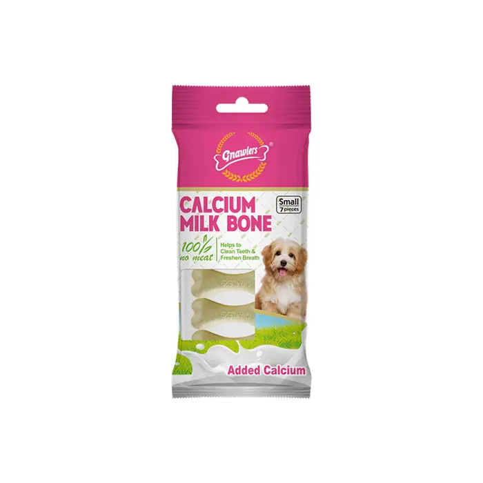 GNAWLERS CALCİUM MİLK BONE KÖPEK ÖDÜLÜ 5CM 7'Lİ PAKET 60GR