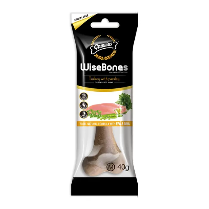 GNAWLERS WİSE BONES HİNDİLİ KÖPEK ÖDÜL KEMİĞİ MEDİUM 40GR