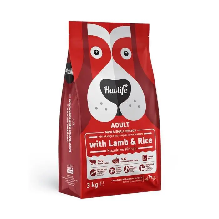 HAVLİFE MİNİ IRK YETİŞKİN KUZULU KÖPEK MAMASI 3KG