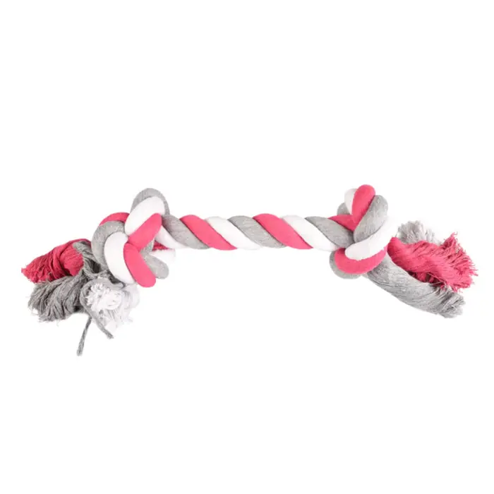 KARLİE İKİ DÜĞÜMLÜ RENKLİ İP KÖPEK OYUNCAĞI XLARGE 40 CM