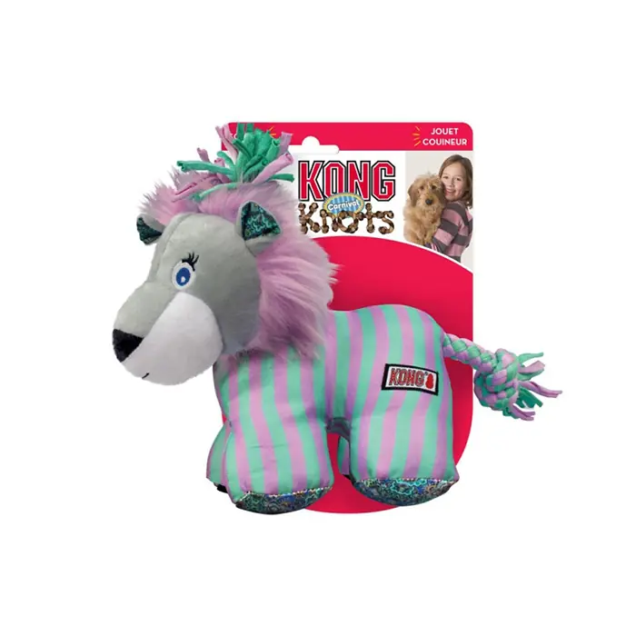 KONG KNOTS CARNİVAL LİON SESLİ DİŞ İPLİ PELUŞ ASLAN KÖPEK OYUNCAĞI 21CM