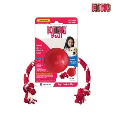KONG KÖPEK İPLİ OYUN TOPU SMALL 6,5 CM