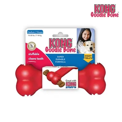 KONG KIRMIZI KAUÇUK KEMİK KÖPEK OYUNCAĞI MEDİUM 18 CM