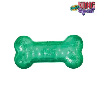 KONG SQUEEZZ HIŞIRTI SESLİ KEMİK KÖPEK OYUNCAĞI MEDİUM 15,5 CM