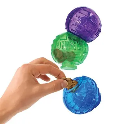 KONG ÜÇ TOP LOCK-IT ÖDÜLLÜ KÖPEK OYUNCAĞI 12CM