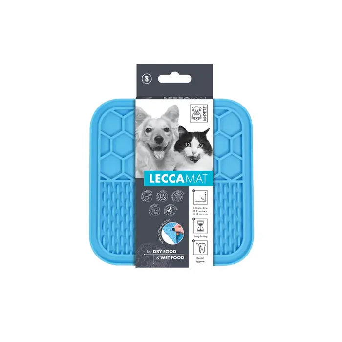 LECCAMAT KARE ŞEKİLLİ KEDİ KÖPEK ÖDÜL YALAMA APARATI MAVİ 15X15CM
