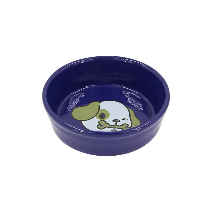 LEPUS KÖPEK BASKILI RENKLİ SERAMİK MAMA KABI 400ML NO:4