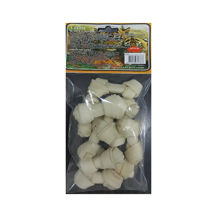 LİON PET BEYAZ DÜĞÜM KEMİK KÖPEK ÖDÜLÜ 10-15GR 10 ADET