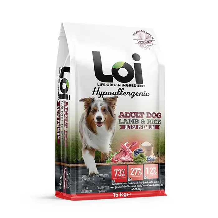 LOİ KUZULU PİRİNÇLİ YETİŞKİN KÖPEK MAMASI 15KG