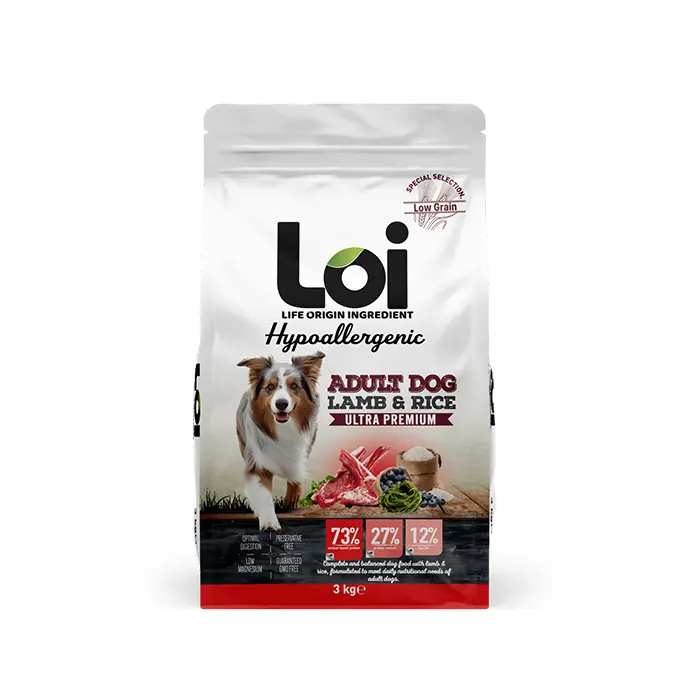 LOİ KUZULU PİRİNÇLİ YETİŞKİN KÖPEK MAMASI 3KG