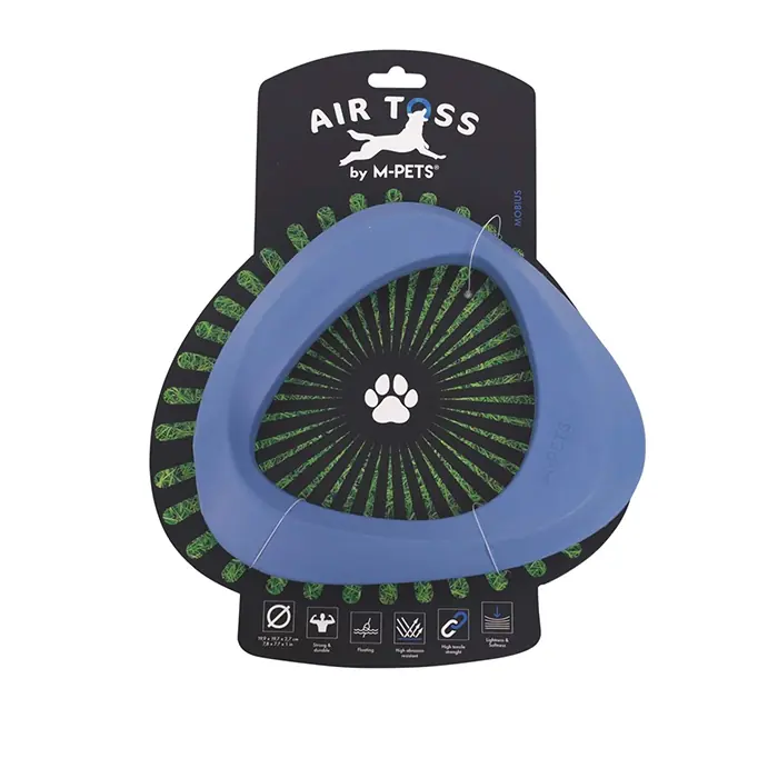 M-PETS AİR TOSS MOBİUS DAYANIKLI SUDA YÜZEBİLEN KÖPEK OYUNCAĞI MAVİ