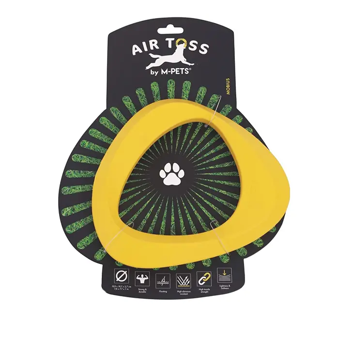 M-PETS AİR TOSS MOBİUS DAYANIKLI SUDA YÜZEBİLEN KÖPEK OYUNCAĞI SARI