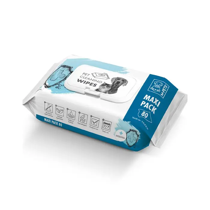 M-PETS ANTİBAKTERİYEL KEDİ VE KÖPEKLER İÇİN TEMİZLEME MENDİLİ 80'Lİ