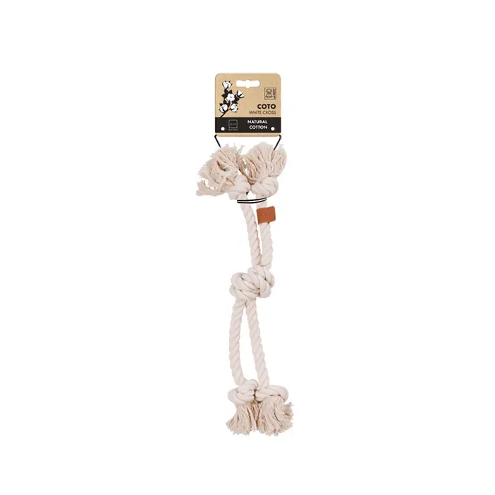 M-PETS COTO CROSS ÖRGÜ KÖPEK OYUNCAĞI BEYAZ 60CM