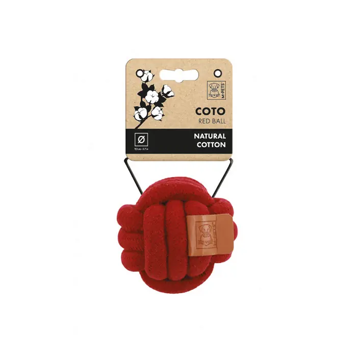 M-PETS COTO RED BALL ÖRGÜ TOP KÖPEK OYUNCAĞI 9,5CM