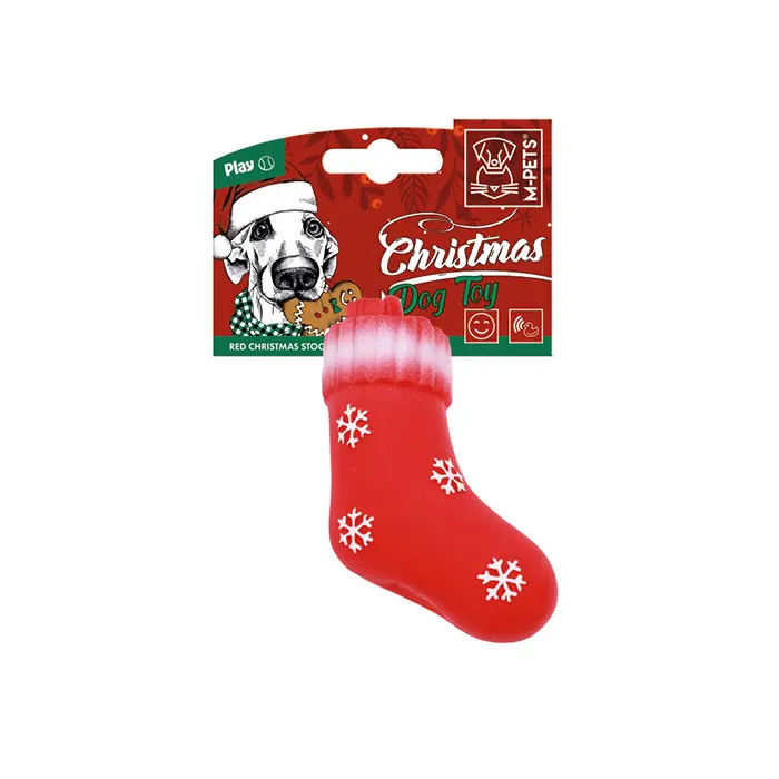 M-PETS CHRİSTMAS RED STOCKİNG KÖPEK OYUNCAĞI
