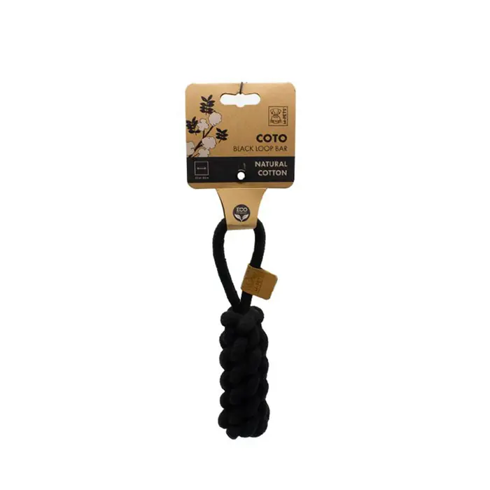M-PETS COTO LOOP BAR ÖRGÜ KÖPEK OYUNCAĞI 22CM SİYAH