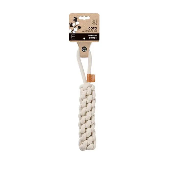 M-PETS COTO LOOP BAR ÖRGÜ KÖPEK OYUNCAĞI 34CM BEYAZ