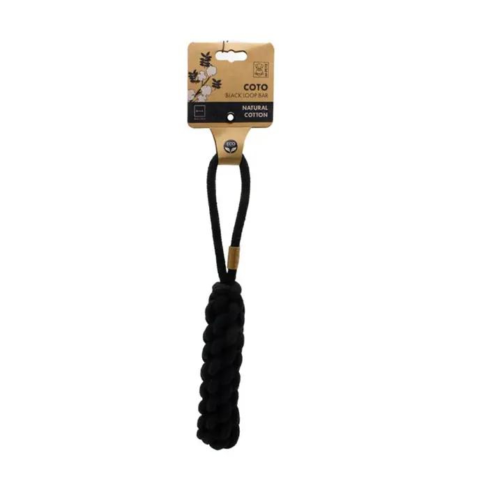 M-PETS COTO LOOP BAR ÖRGÜ KÖPEK OYUNCAĞI 34CM SİYAH