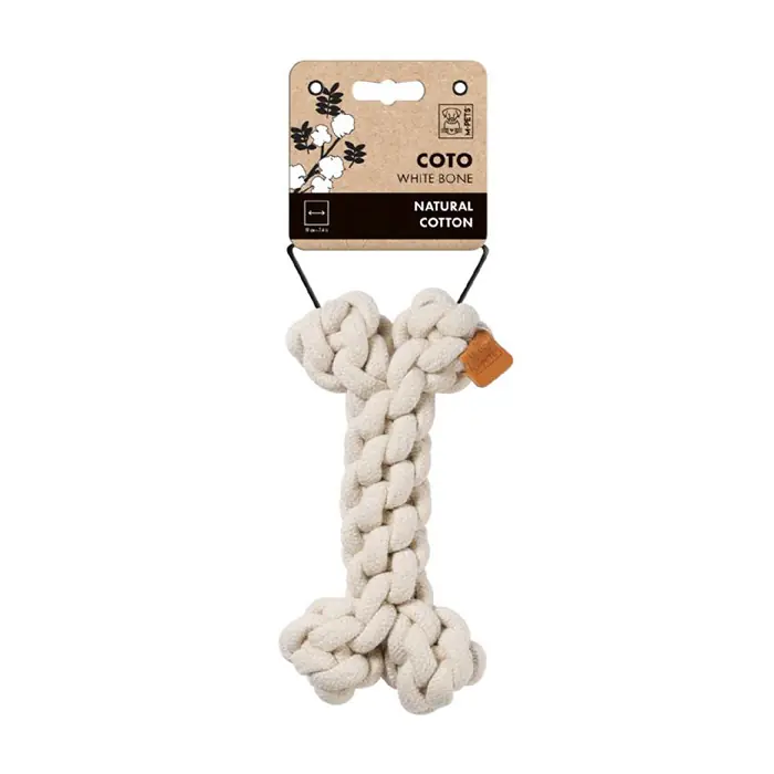 M-PETS COTO ÖRGÜ KEMİK KÖPEK OYUNCAĞI 19CM BEYAZ