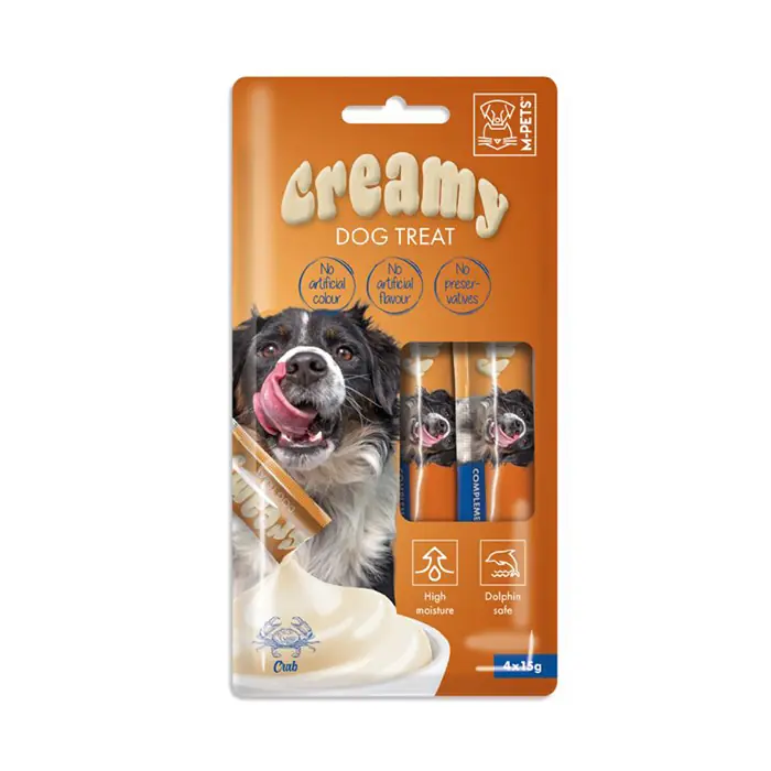 M-PETS CREAMY YENGEÇLİ SIVI KÖPEK ÖDÜLÜ 4X15GR