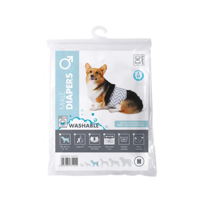 M-PETS ERKEK KÖPEKLER İÇİN YIKANABİLİR KÜLOT MEDİUM