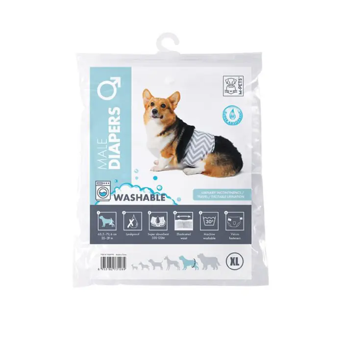 M-PETS ERKEK KÖPEKLER İÇİN YIKANABİLİR KÜLOT XLARGE
