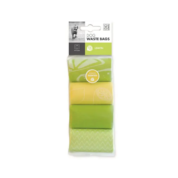 M-PETS LİMON KOKULU DIŞKI TOPLAMA POŞETİ 15 YAPRAK 4LÜ PAKET