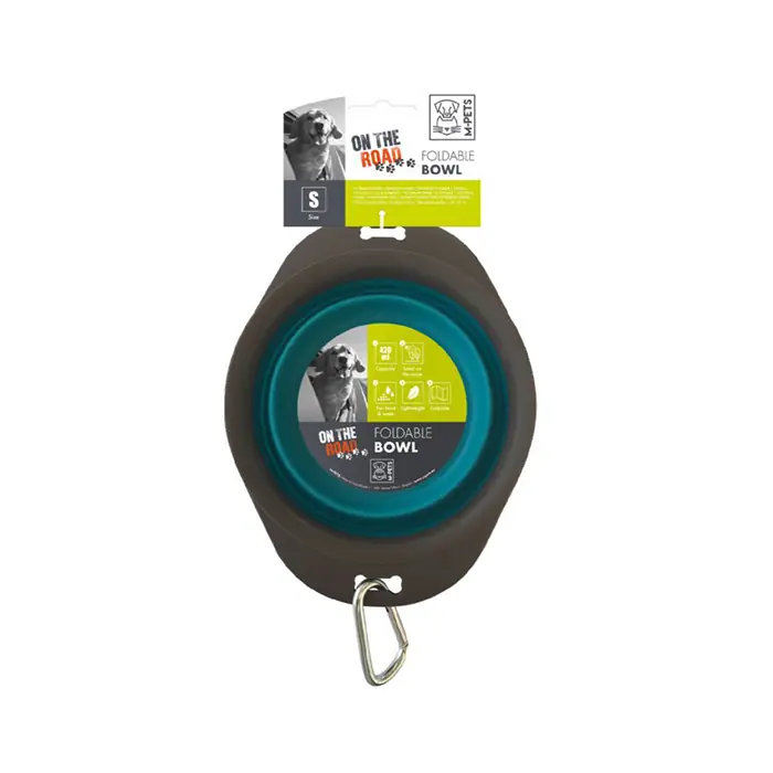 M-PETS ON THE ROAD KATLANABİLEN MAMA KABI 420ML TURKUAZ