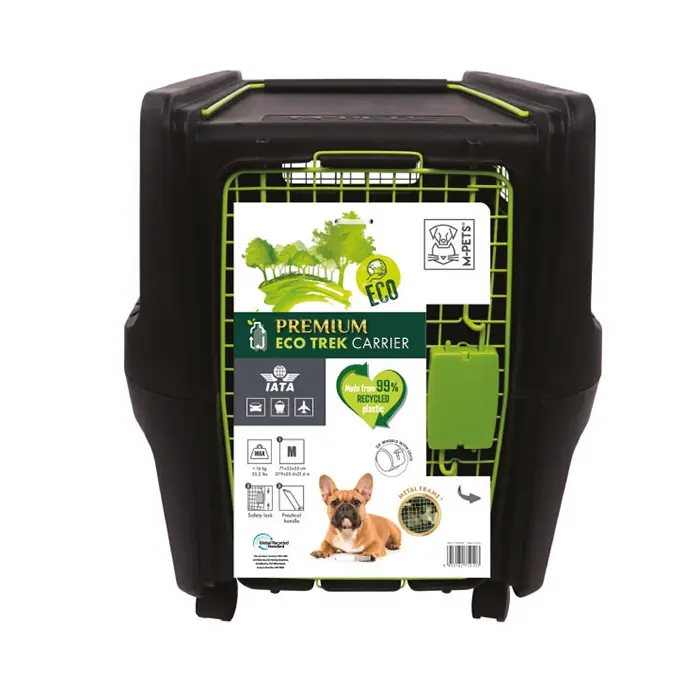 M-PETS PREMİUM ECO IATA ONAYLI TEKERLEKLİ KÖPEK TAŞIMA KAFESİ MEDİUM 71X52X55CM