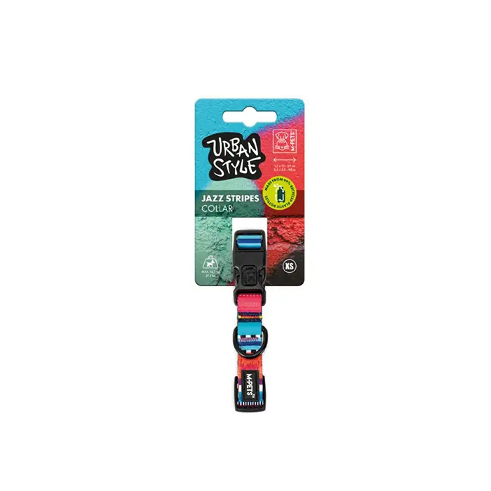 M-PETS URBAN STYLE JAZZ STRİPES KÖPEK BOYUN TASMASI XSMALL