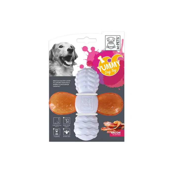 M-PETS YUMMY CROSS ET AROMALI KAUÇUK KÖPEK OYUNCAĞI