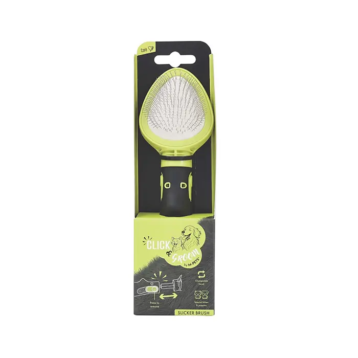 M-PETS CLİCK AND GROOM KEDİ VE KÖPEKLER İÇİN İNCE TELLİ FIRÇA