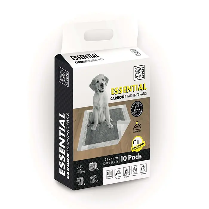 M-PETS ESSENTİAL CARBONLU YAPIŞKANLI KÖPEK ÇİŞ EĞİTİM PEDİ 33X45CM 10LU