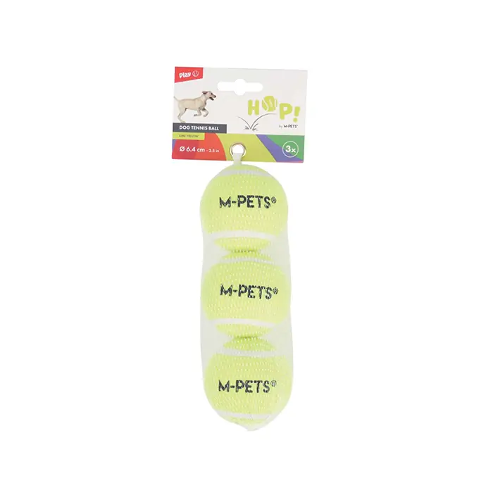 M-PETS HOP TENİS TOPU SARI 6,4CM 3LÜ SET