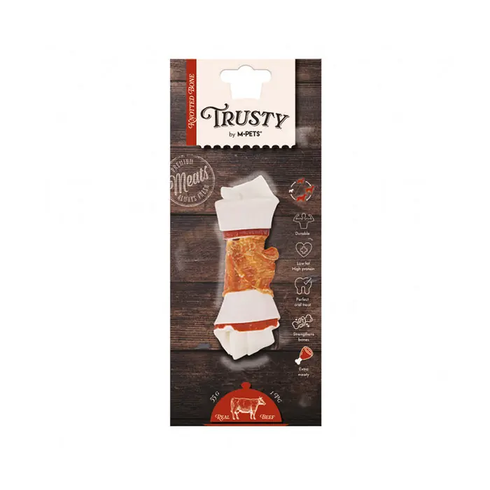 M-PETS TRUSTY EXTRA SIĞIR ETLİ DÜĞÜMLÜ KEMİK KÖPEK ÖDÜLÜ 55GR/12,7CM